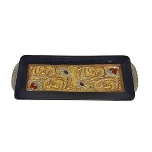 Amscan Harvest Sentiment Ceramic‎ Serving Kitchen Trinket Wall Hanging Tray
